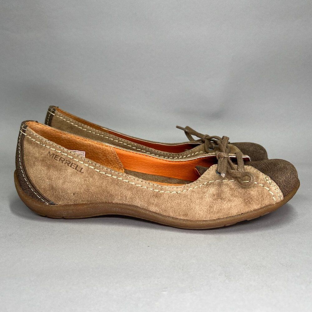 Merrell Ballet Flats Women's Size 7.5 Rosella Truss Oasis Suede Slip‎ On Shoes